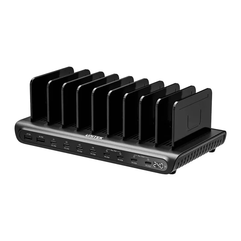 UNITEK 10-Port USB-C & USB-A 240W Charging Station