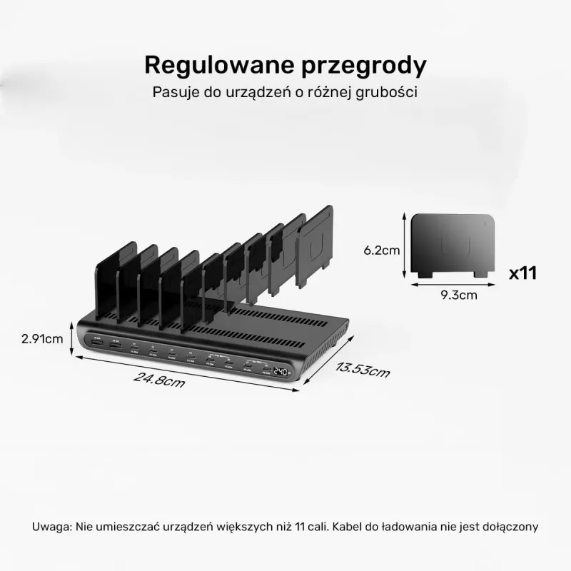 UNITEK 10-Port USB-C & USB-A 240W Charging Station