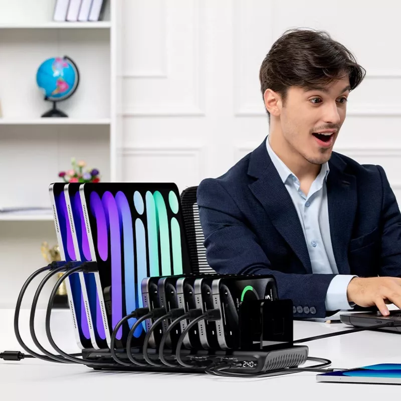 UNITEK 10-Port USB-C & USB-A 240W Charging Station