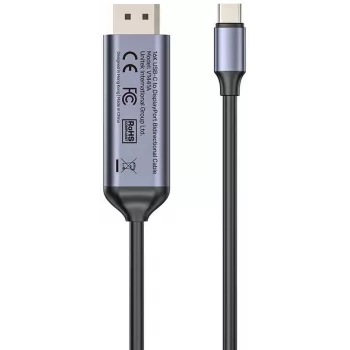 UNITEK Bidirektionales USB-C auf DisplayPort Kabel 16K 80Gbps HDR 1,8m