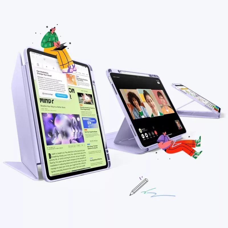 ESR Flip Hybrid Case für iPad Air 13 Zoll (M2 2024) - Lila