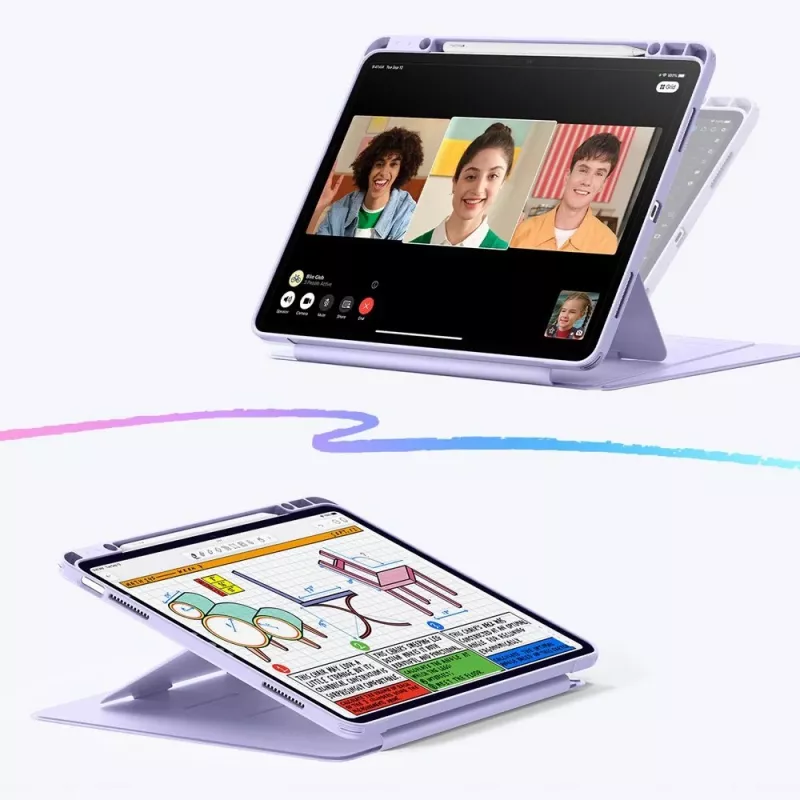ESR Flip Hybrid Case für iPad Air 13 Zoll (M2 2024) - Lila