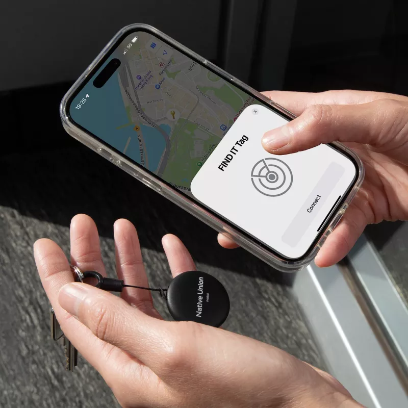 Native Union Findit Tag - Apple Find My kompatibler Tracker & AirTag-Zubehör (Schwarz)