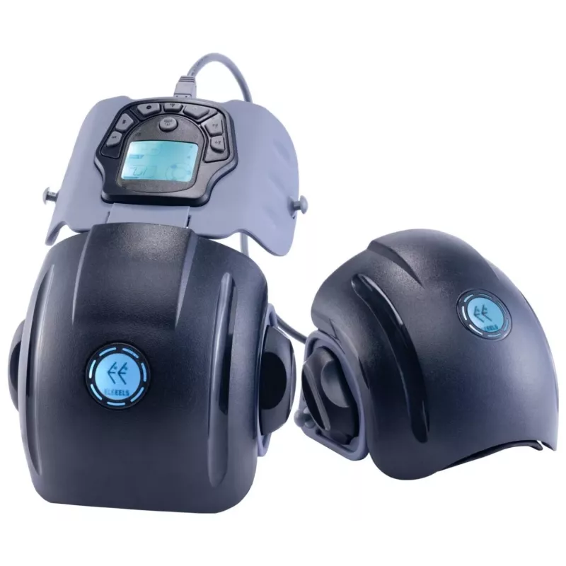 Eleeels R1 Percussion Massager für Knie, Ellbogen, Schultern - 4 Aufsätze, 3 Geschwindigkeiten, USB-C