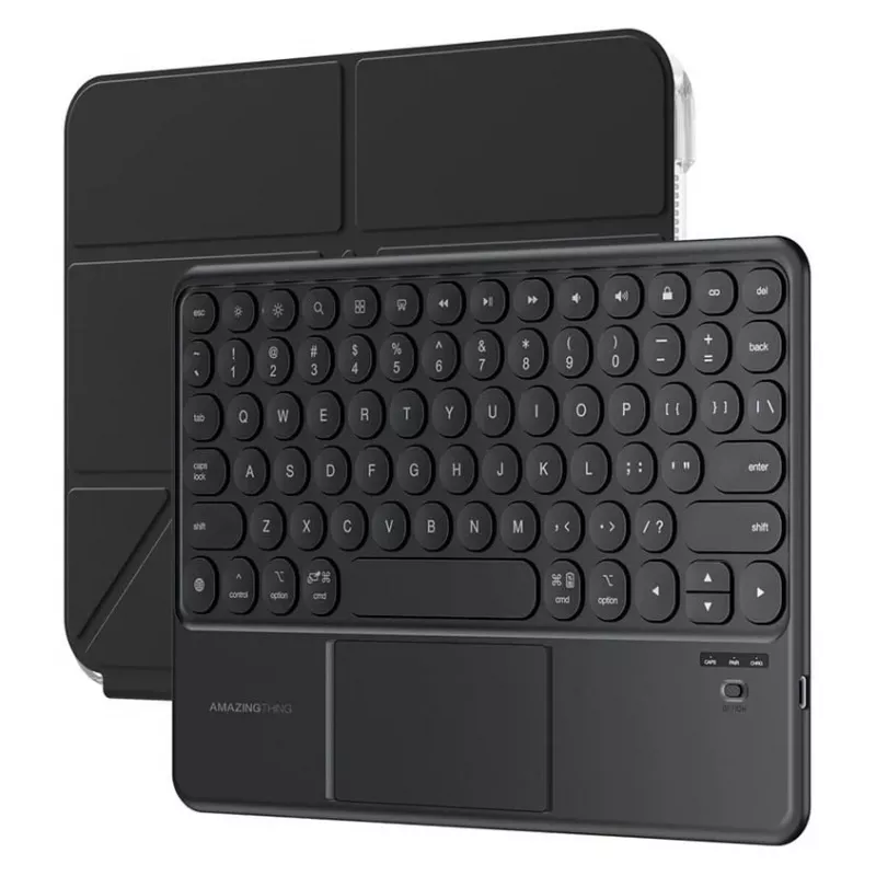 AMAZINGTHING Minimal Case Keylite Combo Keyboard Case für iPad Air 13 M3/M4 (2025/2026) - Schwarz