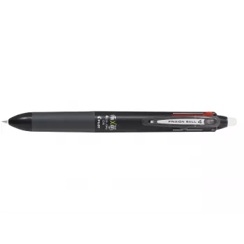 PILOT PEN FriXion Ball 4 Radierbarer Gelstift 4-in-1 Schwarzes Gehäuse 0,5 mm Extrafein