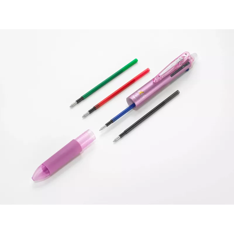 PILOT PEN FriXion Ball 4 Radierbarer Gelstift 4-in-1 Schwarzes Gehäuse 0,5 mm Extrafein