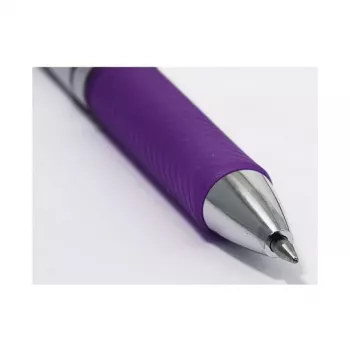 Pentel BL77-VO EnerGel Gelstift - 0,7 mm - Violette Tinte - Silbernes Gehäuse - Mittlere Strichstärke - 12er-Pack