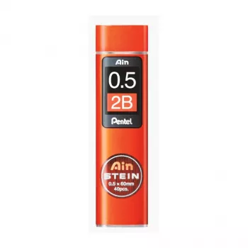 Pentel C275-2BO Super Hi-Polymer Minen Nachfüllpackung 0,5 mm 2B Orange 40 Minen Box