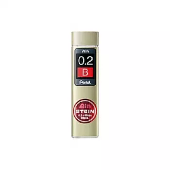 Pentel Ain Stein Mechanischer Minenbleistift Mine 0,2 mm Härte B 20 Minen Schwarz