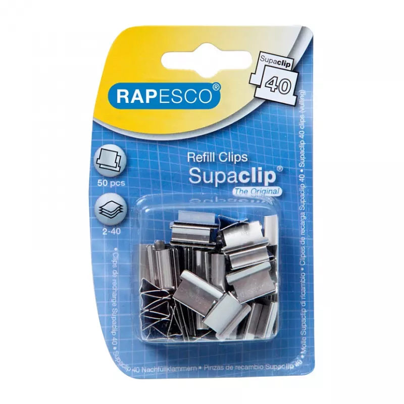 Rapesco RC4050SS 4-Loch Locher, Edelstahl, 40 Blatt, 50 Stück, 125 mm, 80 mm