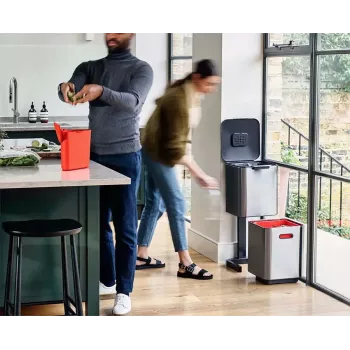 Joseph Joseph Abfallbehälter Totem 40 L Edelstahl