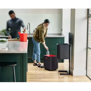 Joseph Joseph Totem Max 60L Schwarz Abfall- und Recyclingbehälter