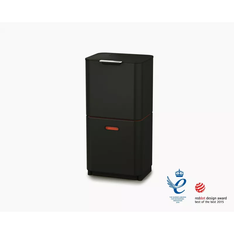 Joseph Joseph Totem Max 60L Schwarz Abfall- und Recyclingbehälter
