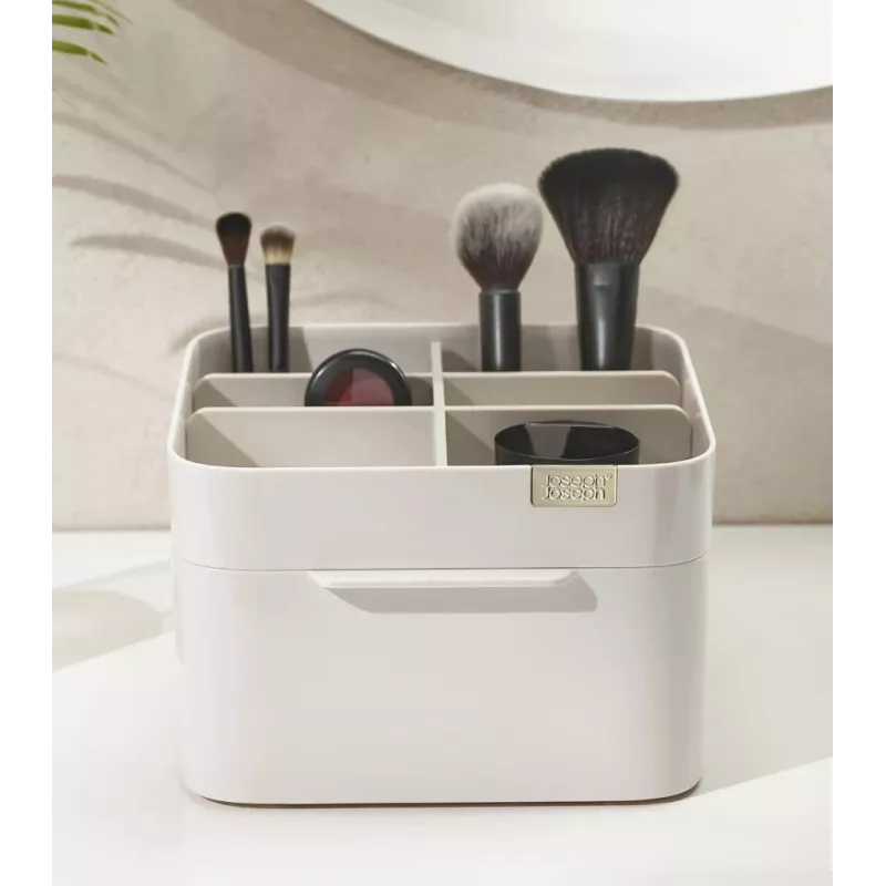 Joseph Joseph Viva Make Me Up Set: Kosmetik-Organizer mit magnetischer Schublade und 2-in-1-Taschenspiegel (75007)