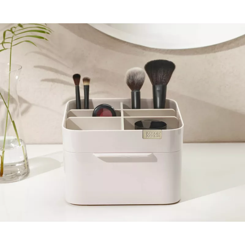 Joseph Joseph Viva Make Me Up Set: Kosmetik-Organizer mit magnetischer Schublade und 2-in-1-Taschenspiegel (75007)