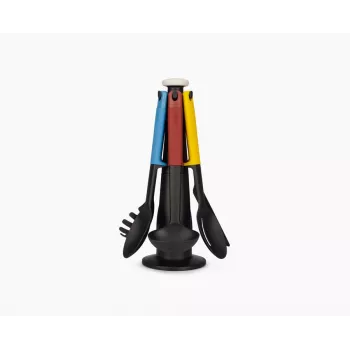 Joseph Joseph Elevate 6-teiliges mehrfarbiges Küchenhelfer-Set mit drehbarem Aufbewahrungsständer