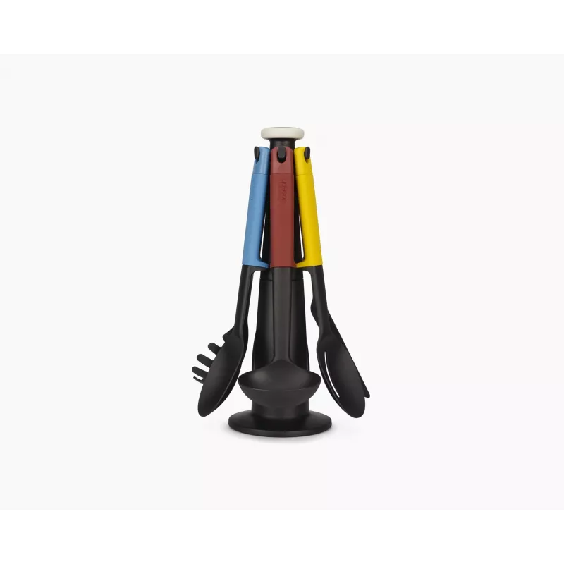 Joseph Joseph Elevate 6-teiliges mehrfarbiges Küchenhelfer-Set mit drehbarem Aufbewahrungsständer