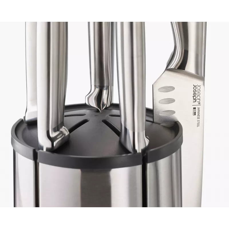 Joseph Joseph Elevate Messer-Set aus Edelstahl mit Karussell, 5-teilig