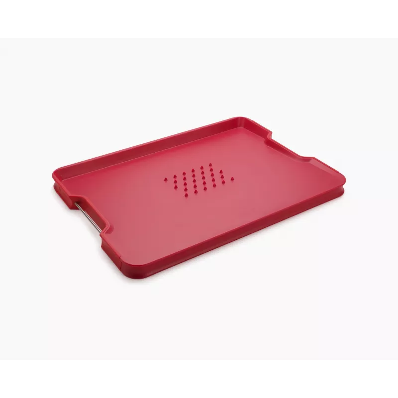 Joseph Joseph Cut&Carve Plus doppelseitiges XL-Schneidebrett Rot