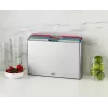 Joseph Joseph Folio Steel L Schneidebrett-Set, 4 Bretter, Silber