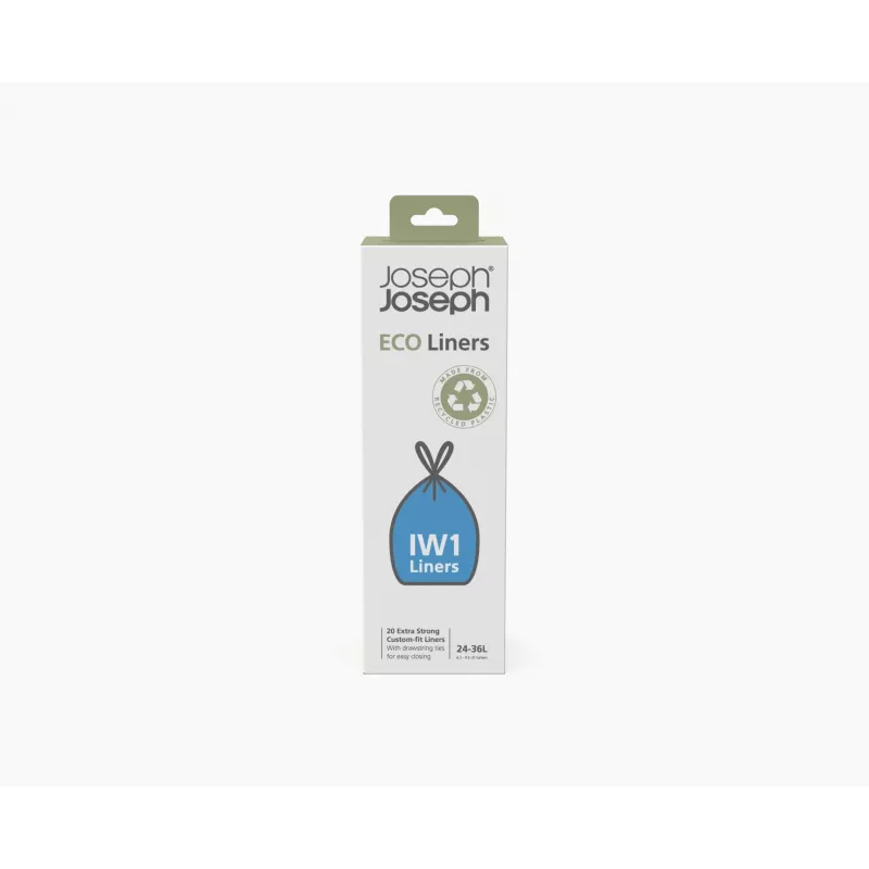 Joseph Joseph IW1 24-36L Graue Müllbeutel aus recyceltem Kunststoff (20er Pack)