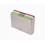 Joseph Joseph Folio Icon 4-teiliges mehrfarbiges Schneidebrett-Set mit Aufbewahrungsbox, Graphit/Silber