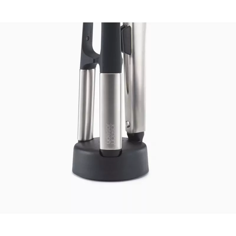 Joseph Joseph Elevate Fusio 3-teiliges Edelstahl-Besteck-Set mit kompaktem Ständer