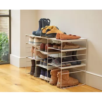 Joseph Joseph Level Plus Großer verstellbarer Schuhschrank Ecru
