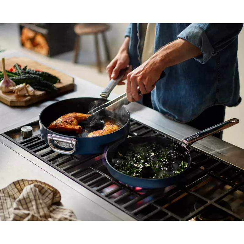 Joseph Joseph Space Fold Handle Ceramic Non-Stick 24 cm Blue Frying Pan