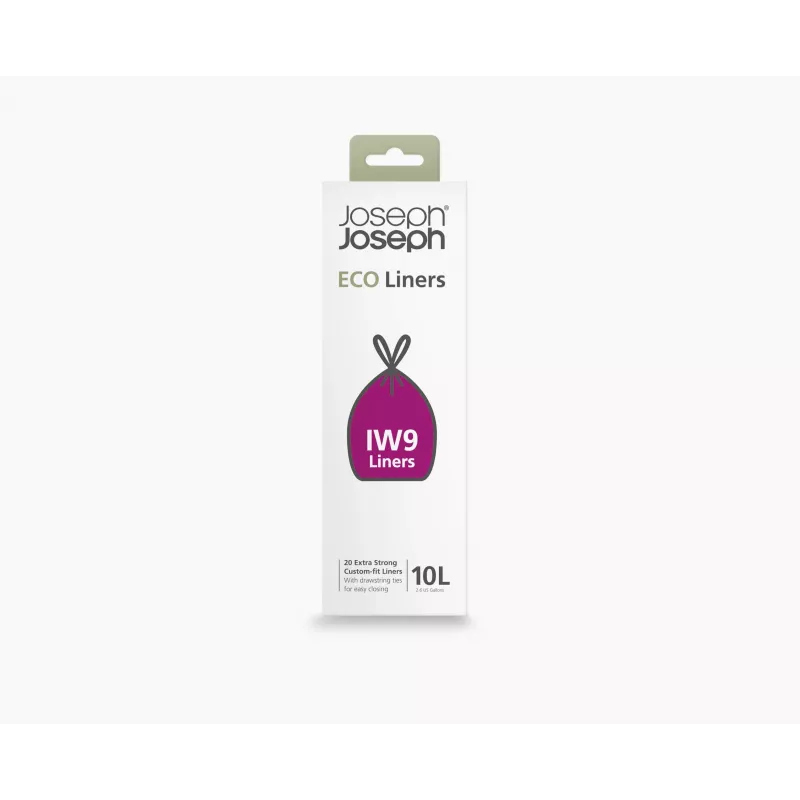 Joseph Joseph IW9 10L Custom-fit Recycled Grey Bin Liners (20 Beutel)