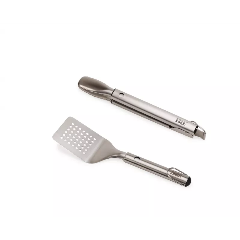 Joseph Joseph GrillOut 2-teiliges BBQ-Wender- und Zangenset, Grau/Edelstahl