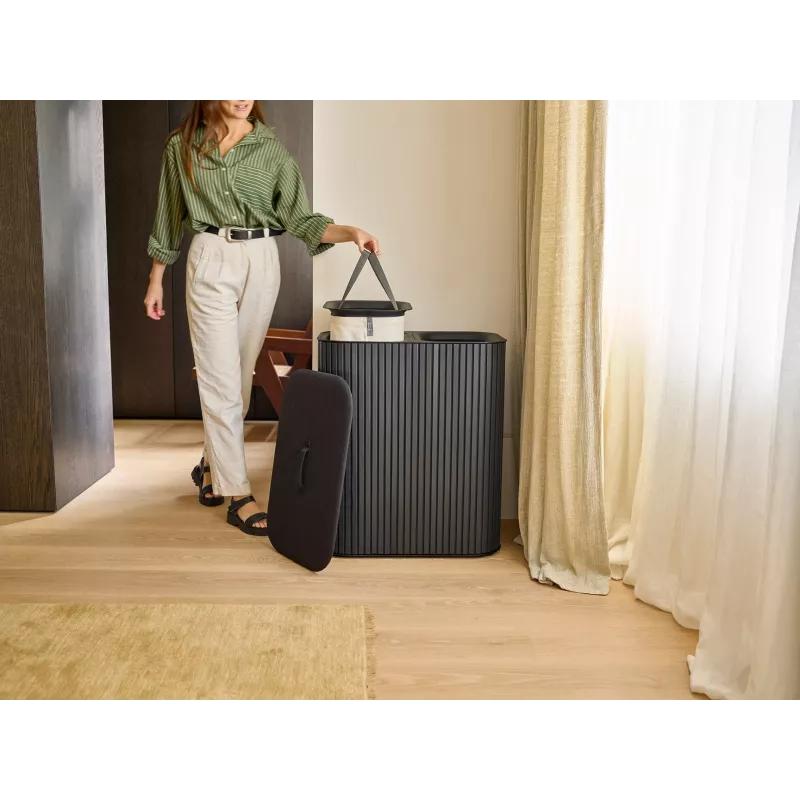 Joseph Joseph Tota Twin Luxe 90L Wäschesortierer Schwarz