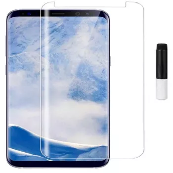 EVELATUS Samsung Galaxy S9 Plus Clear Glass UV Screen Protector mit Flüssigkleber