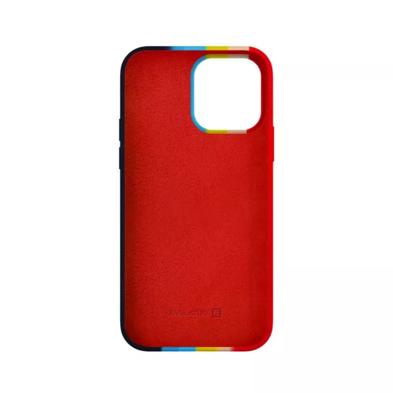 Evelatus Apple iPhone 15 Pro Silikonhülle Mehrfarbig Regenbogen