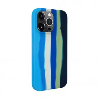 Evelatus Apple iPhone 15 Pro Max Silikonhülle Mehrfarbig Blau