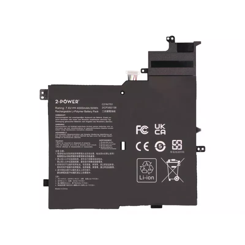 2-Power Hauptakku für Asus V406UA - 4000 mAh