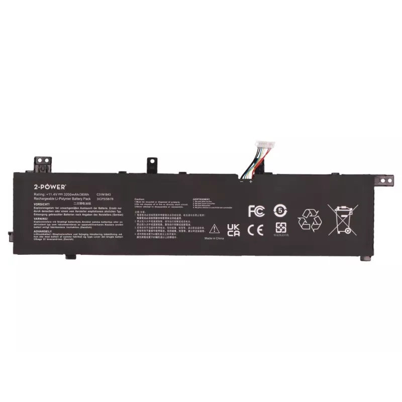 2-Power Main Battery Pack - 3200 mAh - 11,1V - Li-Ion - für HP ProBook 430 Serie