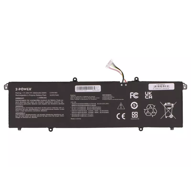 2-Power Main Battery Pack Asus M1603QA - Akku - 3400 mAh