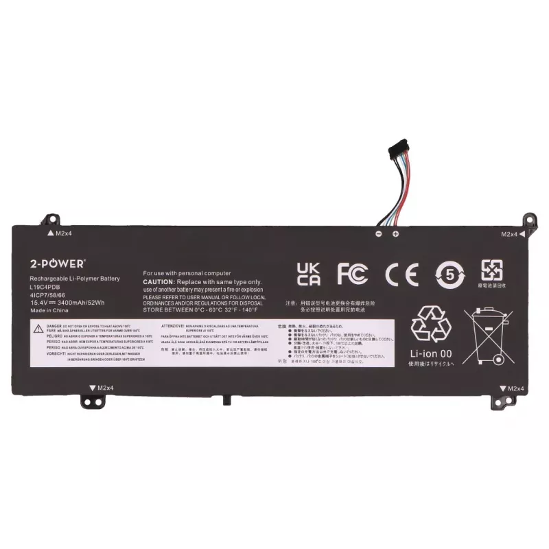 2-Power Main Battery Pack für Lenovo ThinkBook 14 G3 ITL 21A3 - 46 Wh Lithium-Ion