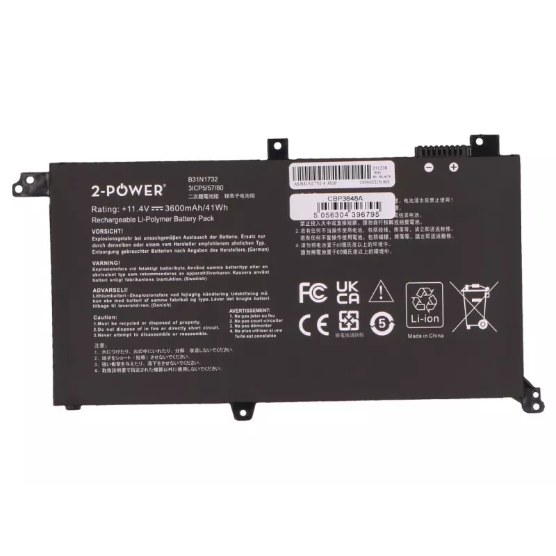 2-Power Main Battery Pack für Asus VivoBook S430 - 41 Wh