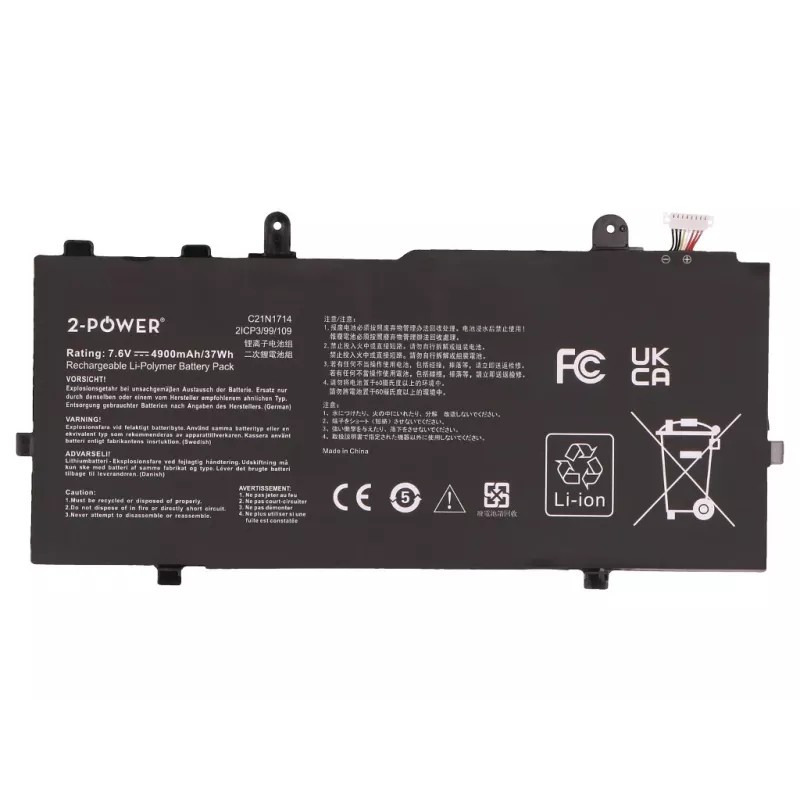 2-POWER Hauptakku 7,6 V 4900 mAh für Asus VivoBook Flip TP401N