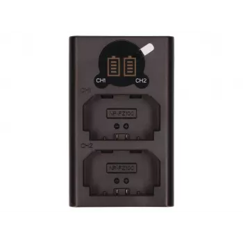 2-Power Digitalkamera USB Doppel-Ladegerät