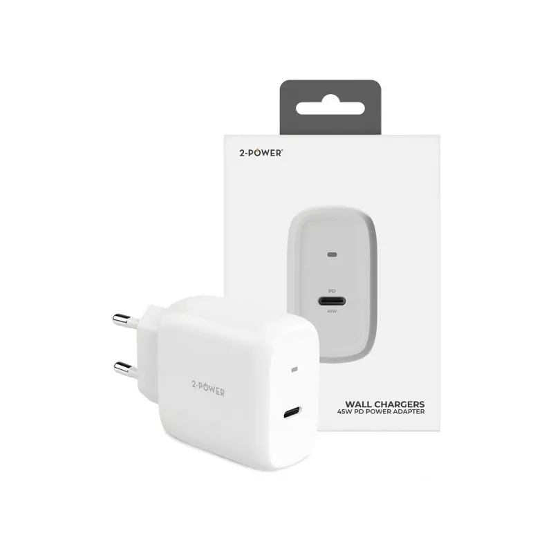 2-Power 45W Wall Charger PD GaN 1 x USB-C
