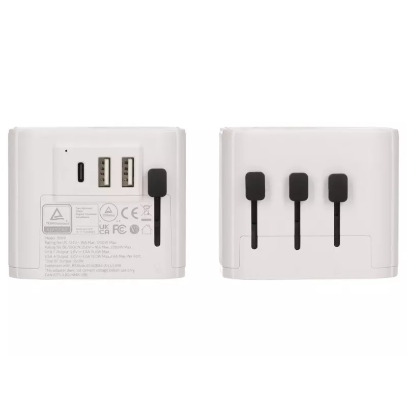 2-Power Netzteil - 15 Watt - 3 A - 3 Ausgangsanschlüsse (2 x USB, 24 Pin USB-C)