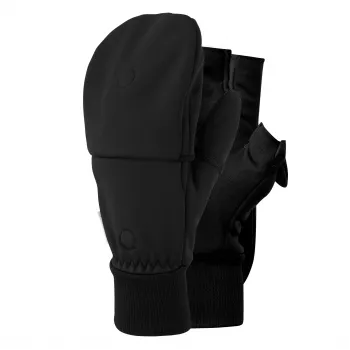 Trekmates Rigg Convertible Mitts Windproof Gloves Black S/M