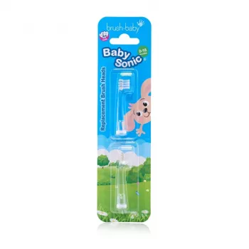 Brush-Baby BabySonic Ersatzbürstenköpfe 0-18 Monate 2er-Pack Weiß
