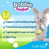 BRUSH BABY Bobbie Bunny Beißring Baby Beißspielzeug Cappuccino Grau