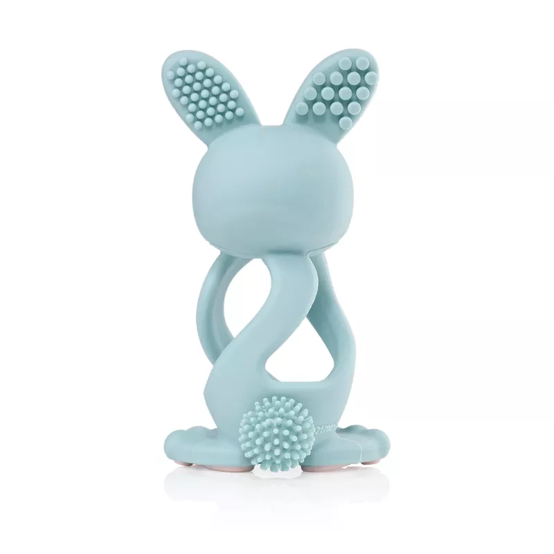 BRUSH BABY Bobbie Bunny Beißring Baby Beißspielzeug Eukalyptus Grün