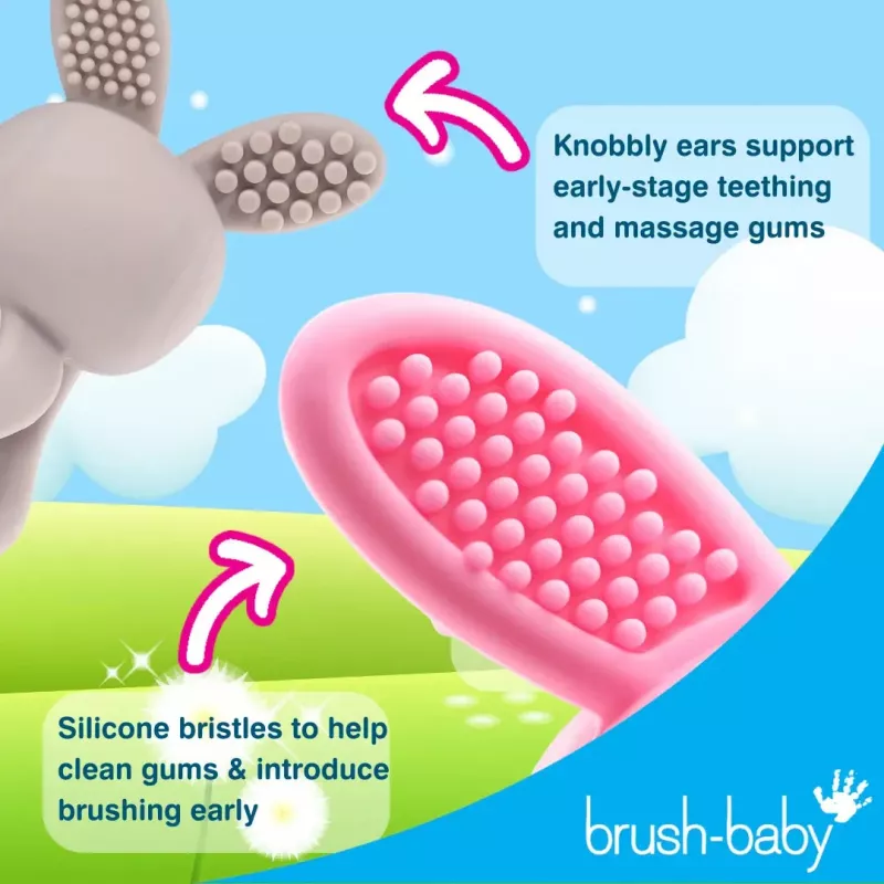 Brush Baby Bobbie Bunny Beißring - Rosarot